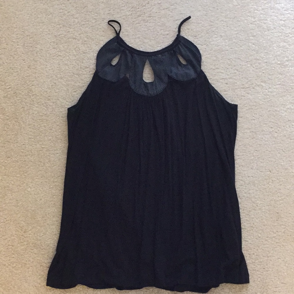 Black top with detail on front and back